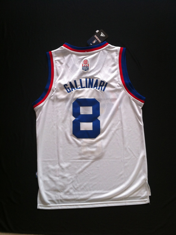  NBA Denver Nuggets 8 Danilo Gallinari ABA Hardwood Classic Prospector Throwback Swingman White Jerseys